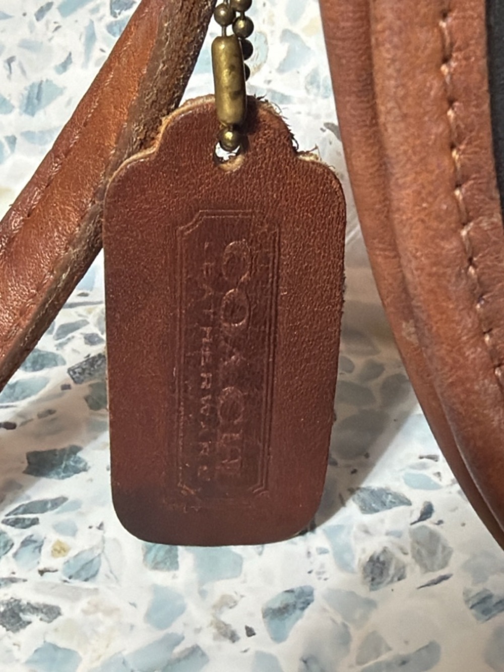 Vintage Coach Court Bag 9870 Spectator Black Brown Leather Crossbody USA - Picture 3 of 8